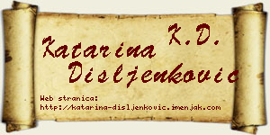 Katarina Dišljenković vizit kartica